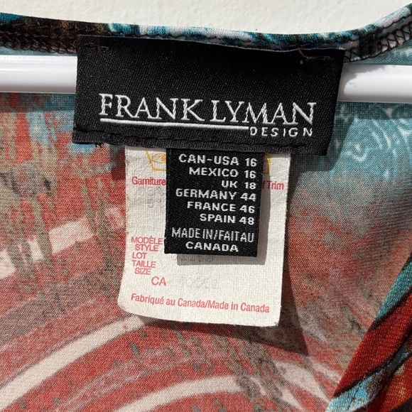 ✨Frank Lyman Design Vintage (16) Multicolor Abstract Top - Picture 3 of 6